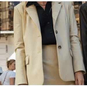 Oak & Fort Vegan Leather Blazer